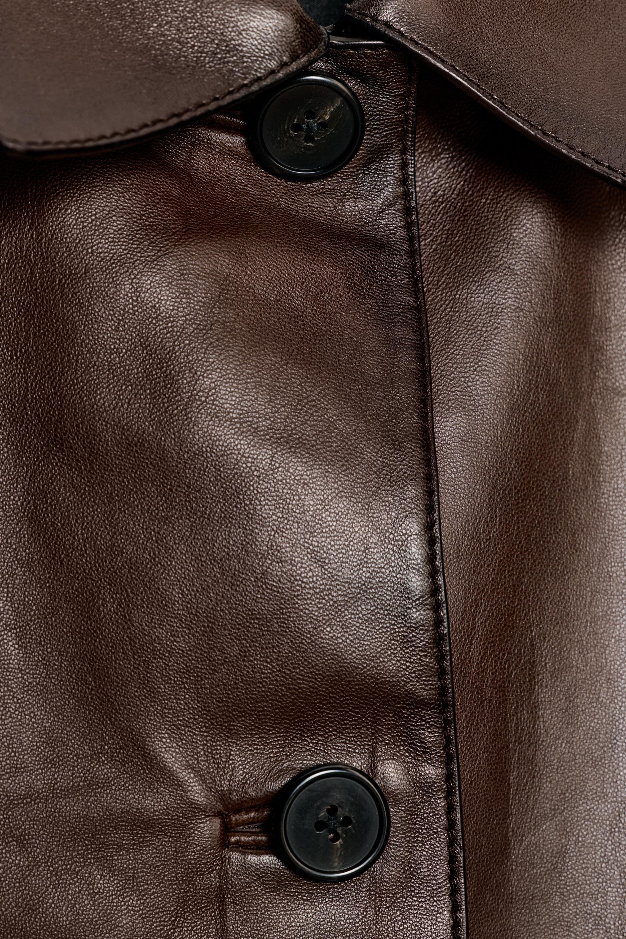 MINIMAL LEATHER JACKET ZW COLLECTION LIMITED EDITION